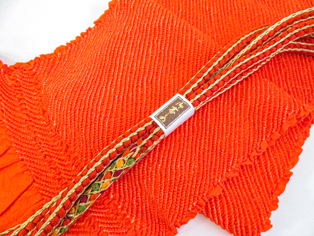リサイクル　和装小物　帯締め帯揚げセット　丸組　振袖用　総絞り　金糸